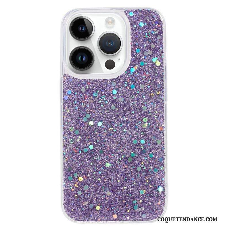 Coque iPhone 15 Pro Juste Paillettes