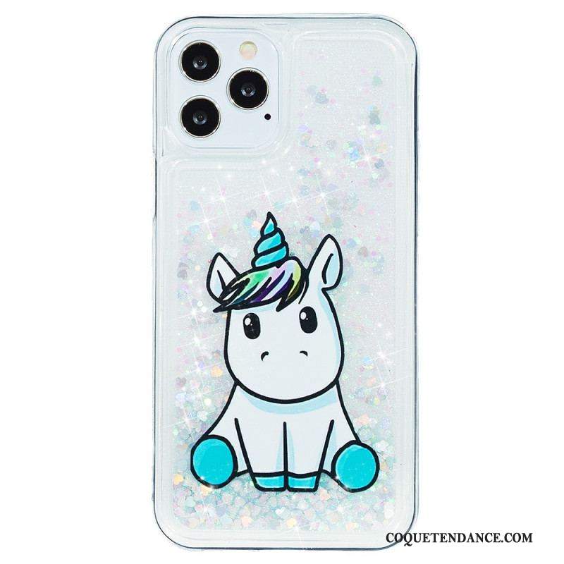 Coque iPhone 15 Pro Max Paillettes Licorne