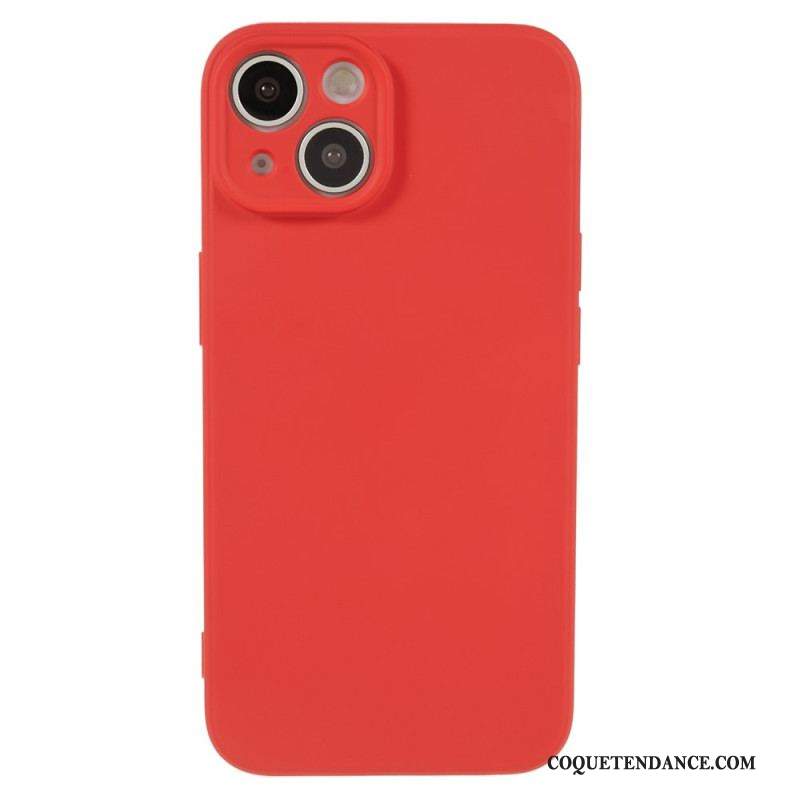 Coque iPhone 15 Silicone et Microfibre