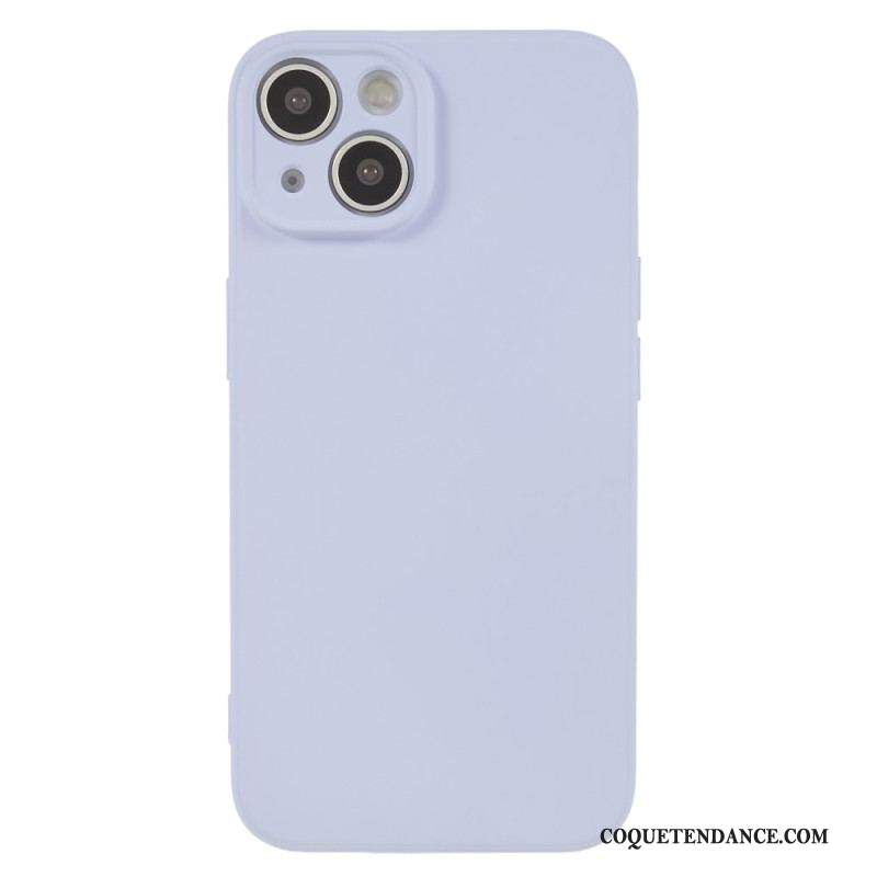 Coque iPhone 15 Silicone et Microfibre