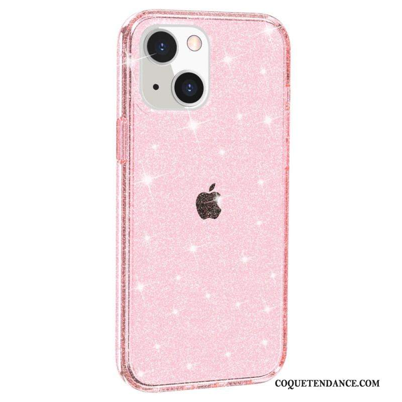 Coque iPhone 15 Transparente Paillettes