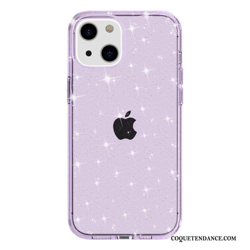 Coque iPhone 15 Transparente Paillettes