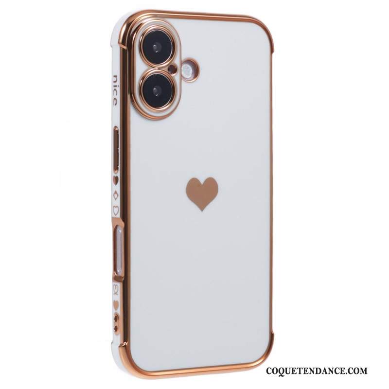 Coque iPhone 16 Motif Coeur