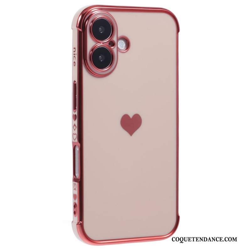 Coque iPhone 16 Motif Coeur