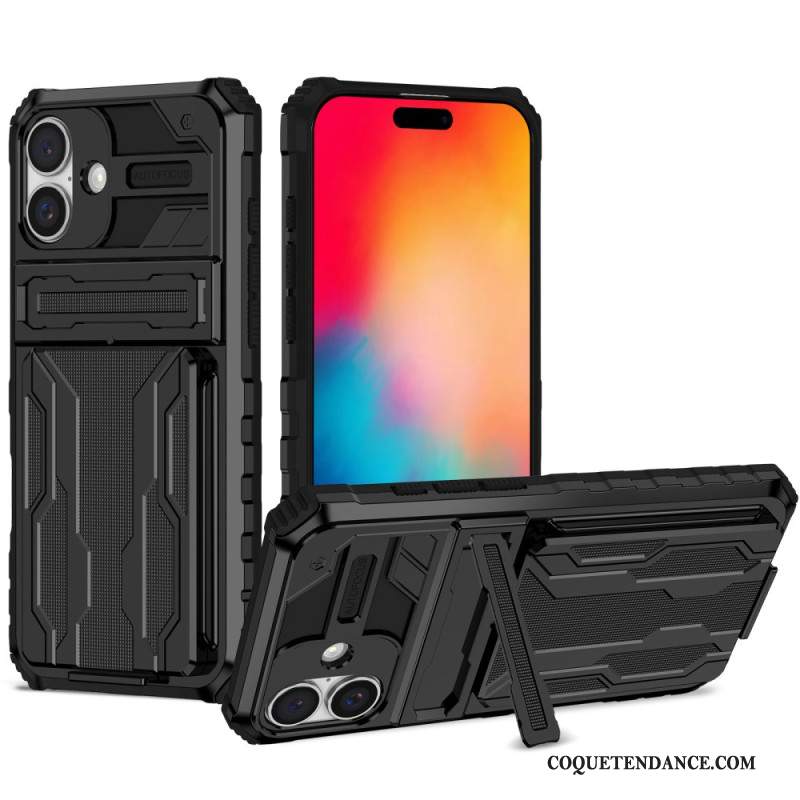 Coque iPhone 16 Plus Porte-Cartes Intégré et Support