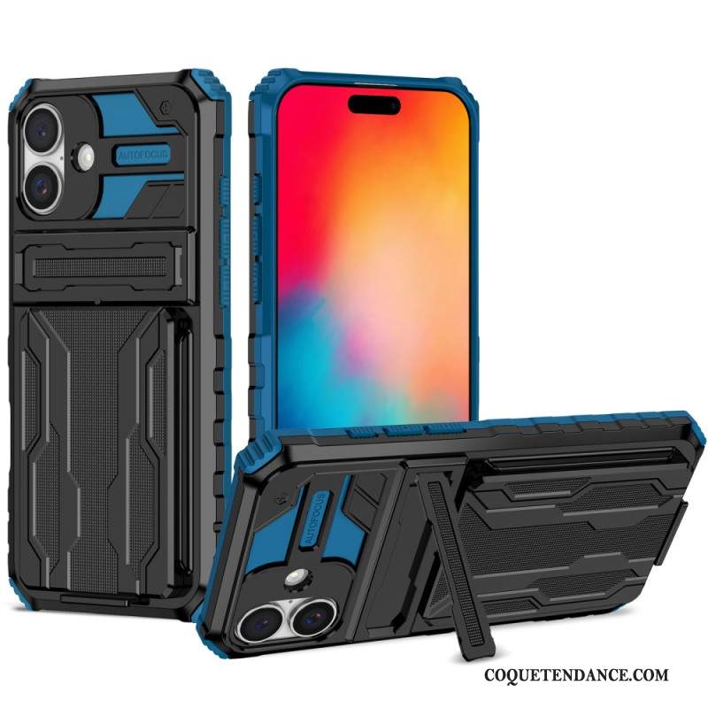 Coque iPhone 16 Plus Porte-Cartes Intégré et Support