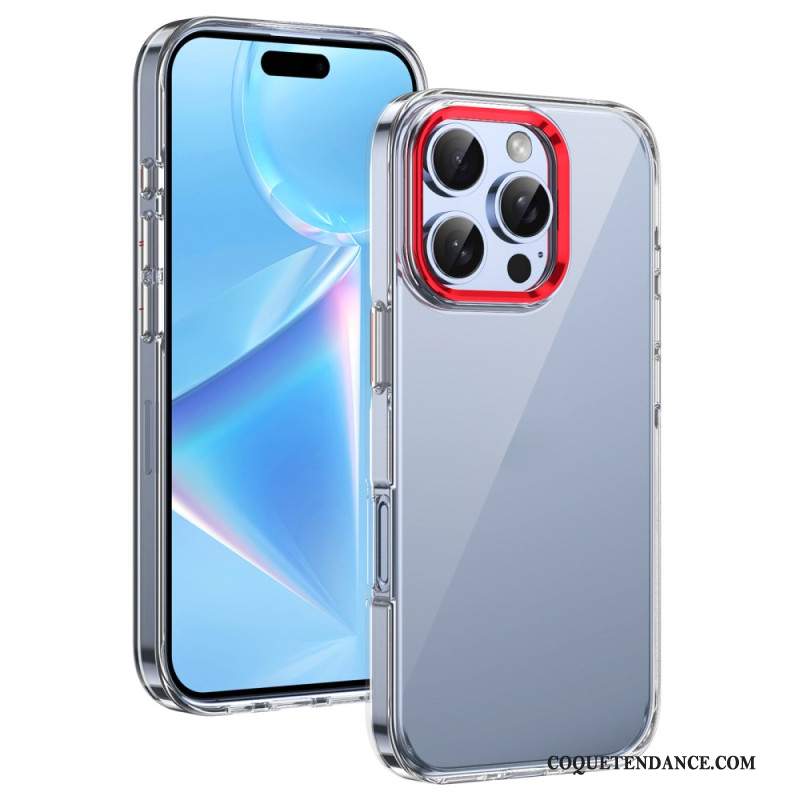 Coque iPhone 16 Pro Cadre Objectif Effet Métal