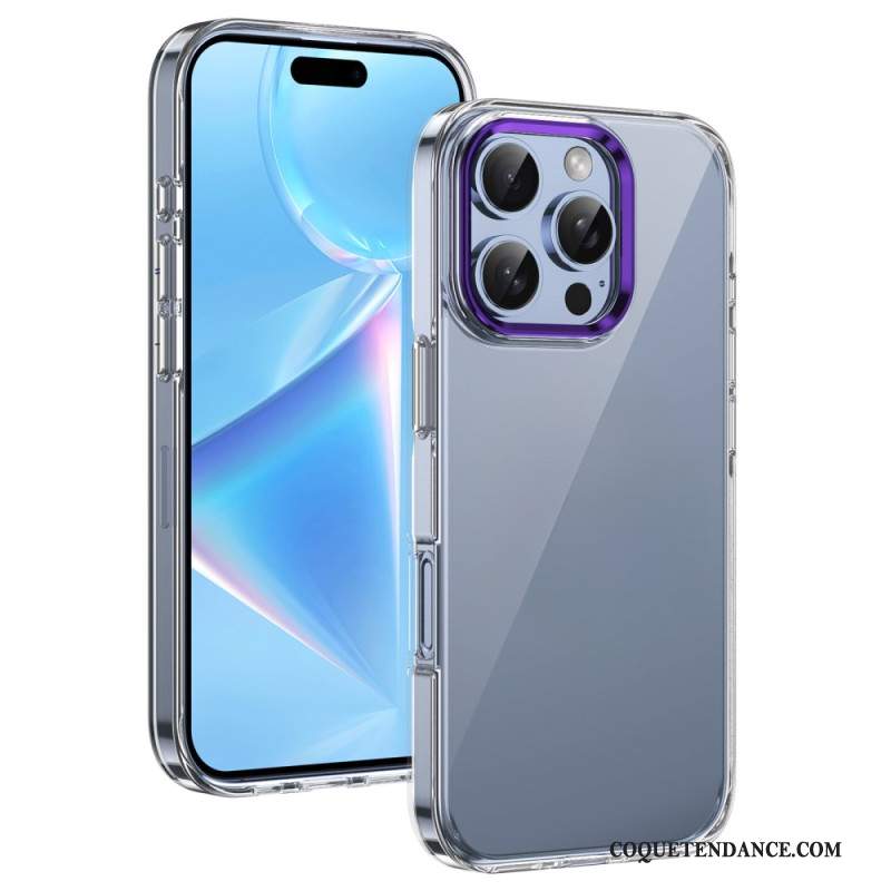 Coque iPhone 16 Pro Cadre Objectif Effet Métal