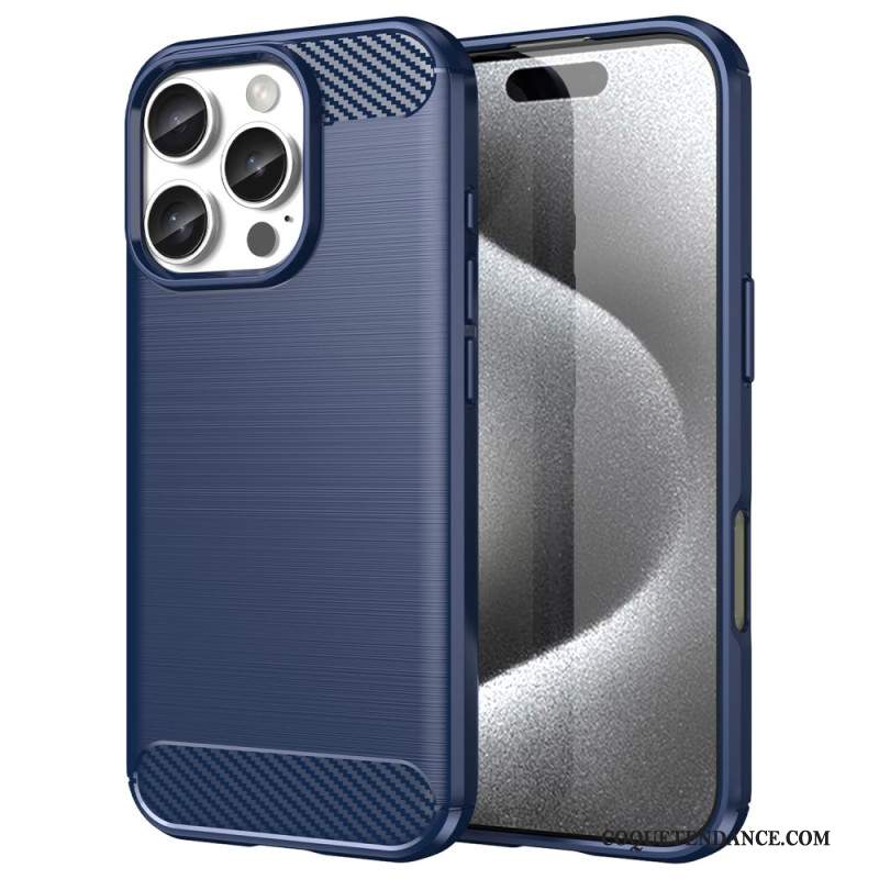 Coque iPhone 16 Pro Fibre Carbone Brossée