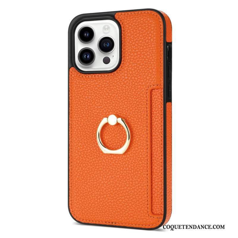 Coque iPhone 16 Pro Max Effet Cuir Anneau