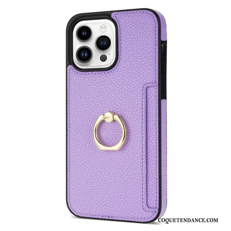 Coque iPhone 16 Pro Max Effet Cuir Anneau