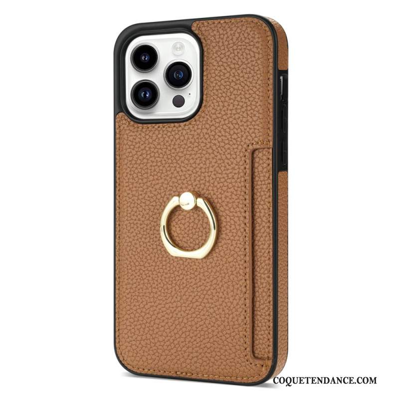 Coque iPhone 16 Pro Max Effet Cuir Anneau