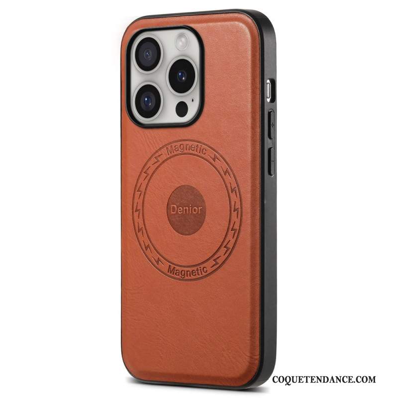 Coque iPhone 16 Pro Max Simili Cuir Magnétique DENIOR