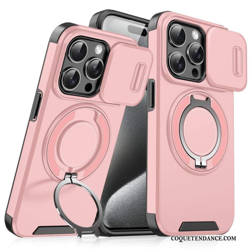 Coque iPhone 16 Pro Max Support et Protection Caméra Coulissante