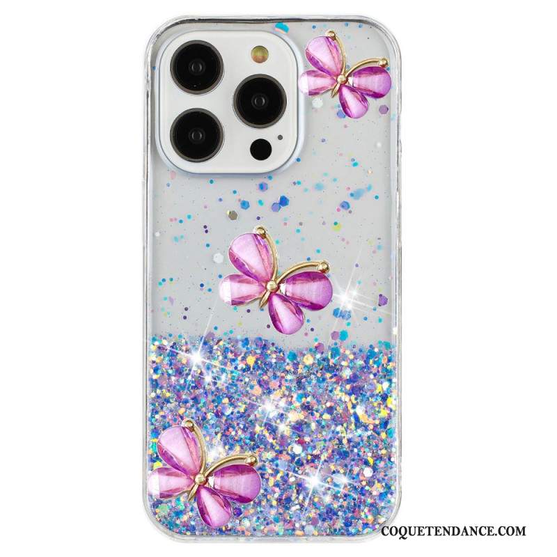 Coque iPhone 16 Pro Papillons Lumineux