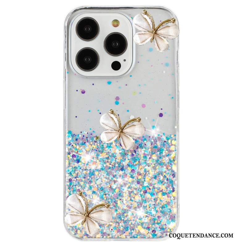 Coque iPhone 16 Pro Papillons Lumineux