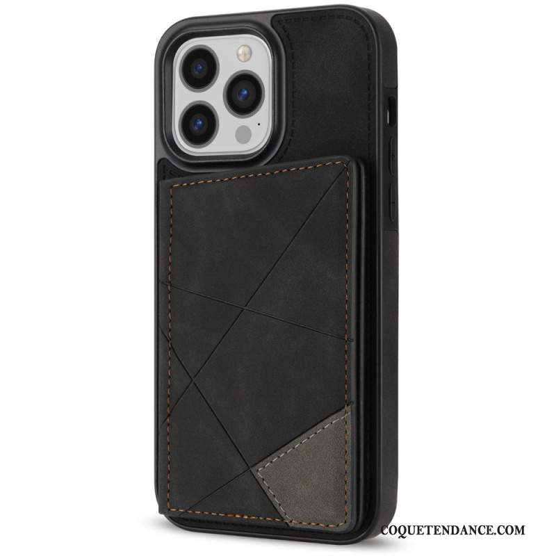 Coque iPhone 16 Pro Porte-Cartes Motif Géométrique