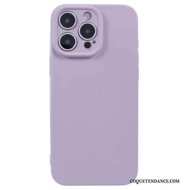 Coque iPhone 16 Pro Silicone avec Doublure en Fibre