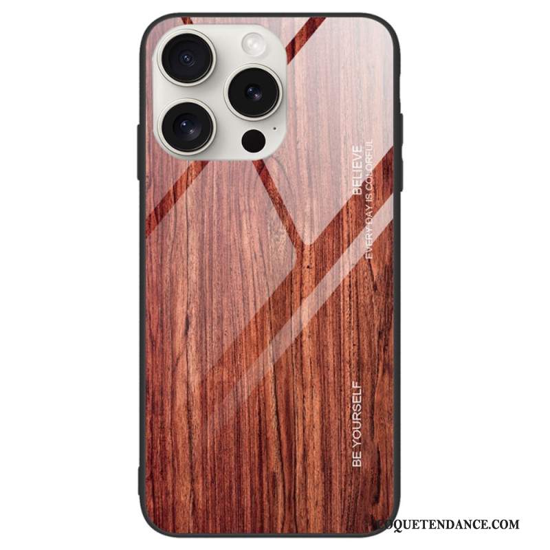 Coque iPhone 16 Pro Verre Trempé Fibre Bois