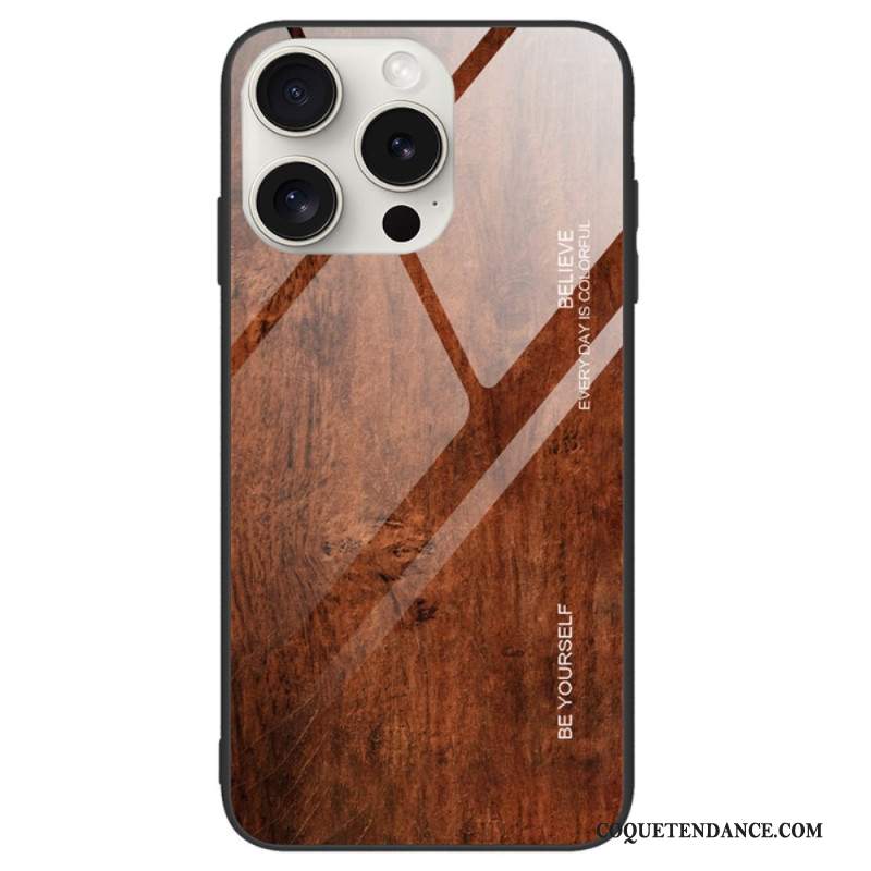 Coque iPhone 16 Pro Verre Trempé Fibre Bois