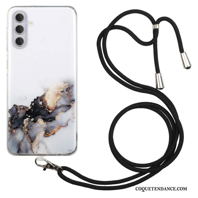 Coque à Cordon Samsung Galaxy A15 5G Marbre Aquarelle