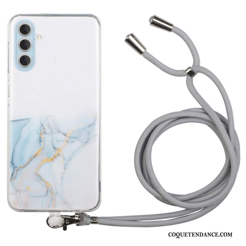 Coque à Cordon Samsung Galaxy A15 5G Marbre Aquarelle