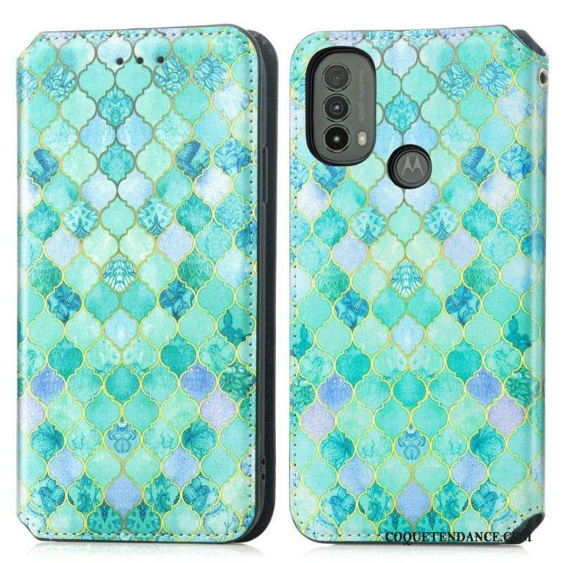 Flip Cover Moto E40 / E30 / E20 Artistique RFID