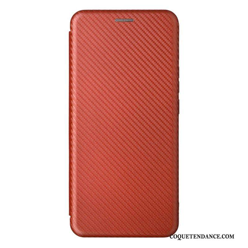 Flip Cover Moto E40 / E30 / E20 Fibre Carbone