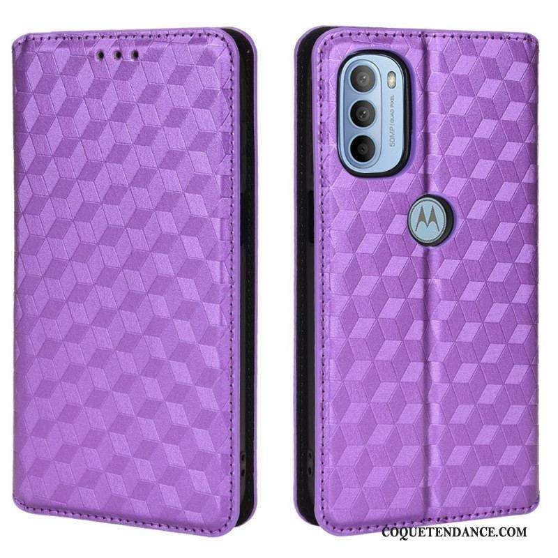 Flip Cover Moto G41 / G31 Effet Cuir Diamant