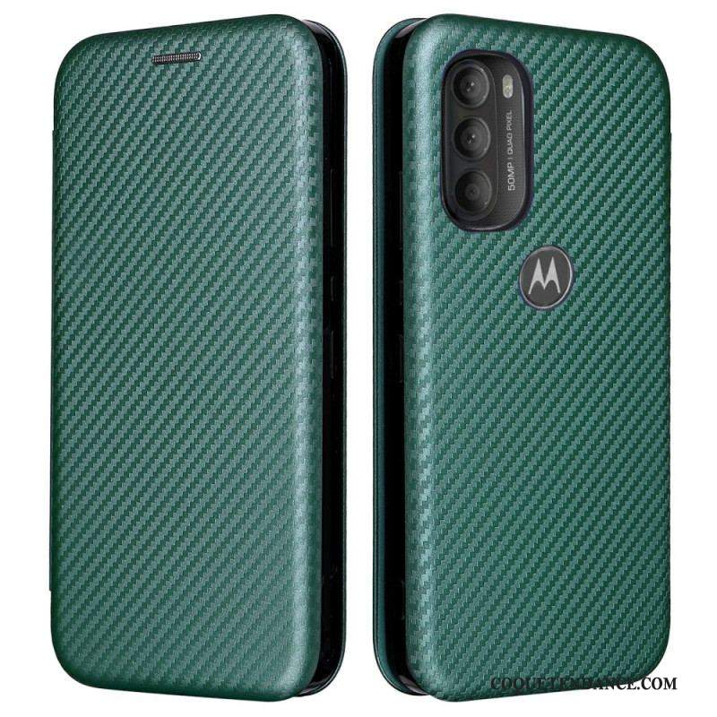 Flip Cover Moto G71 5G Silicone Carbone Coloré