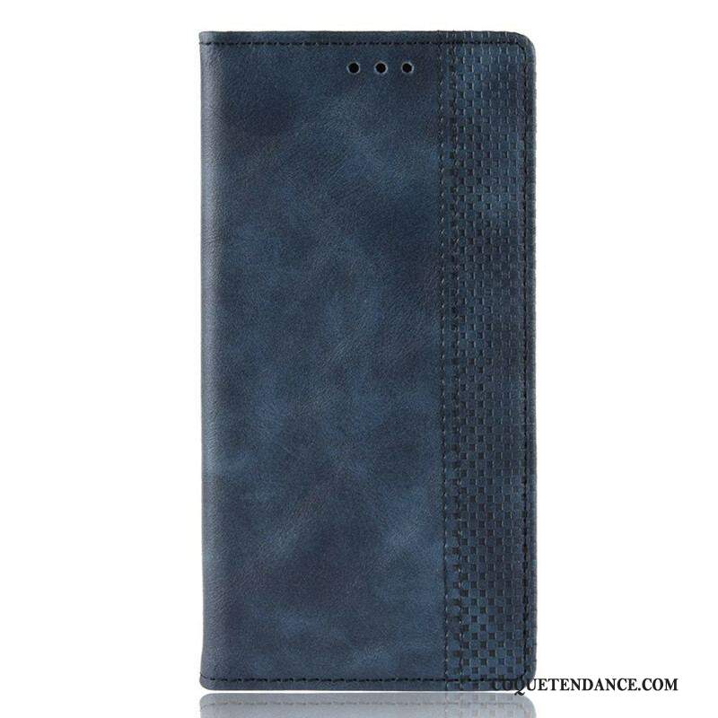 Flip Cover Samsung Galaxy A12 / M12 Effet Cuir Vintage Stylisé