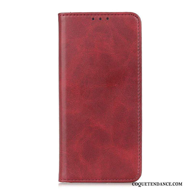 Flip Cover Samsung Galaxy A13 5G / A04s Cuir Fendu