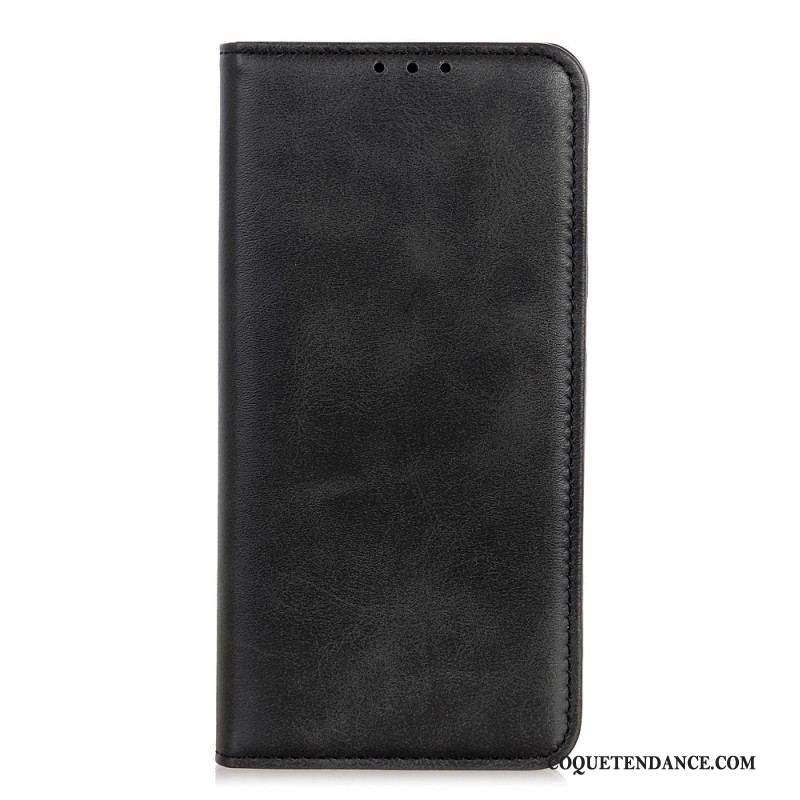 Flip Cover Samsung Galaxy A14 5G / A14 Cuir Fendu