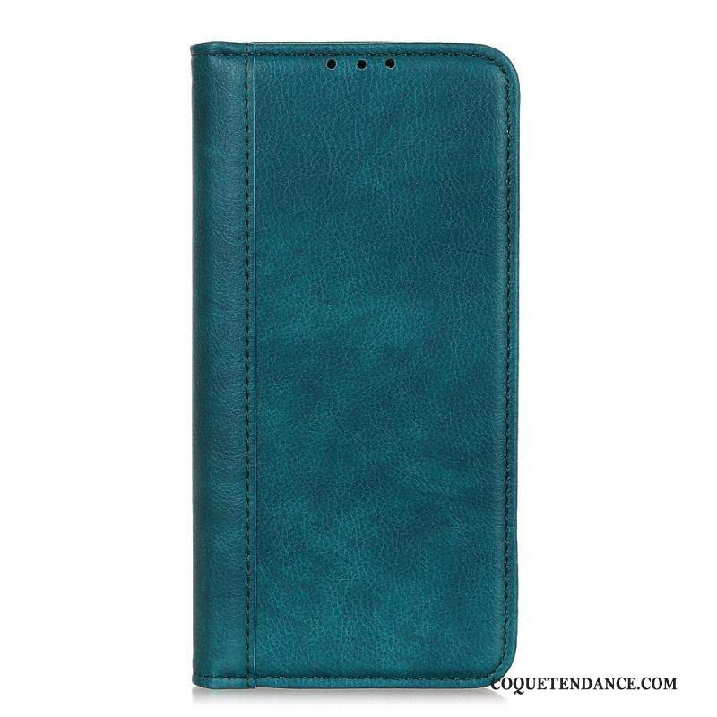 Flip Cover Samsung Galaxy A14 5G / A14 Cuir Fendu Stylé