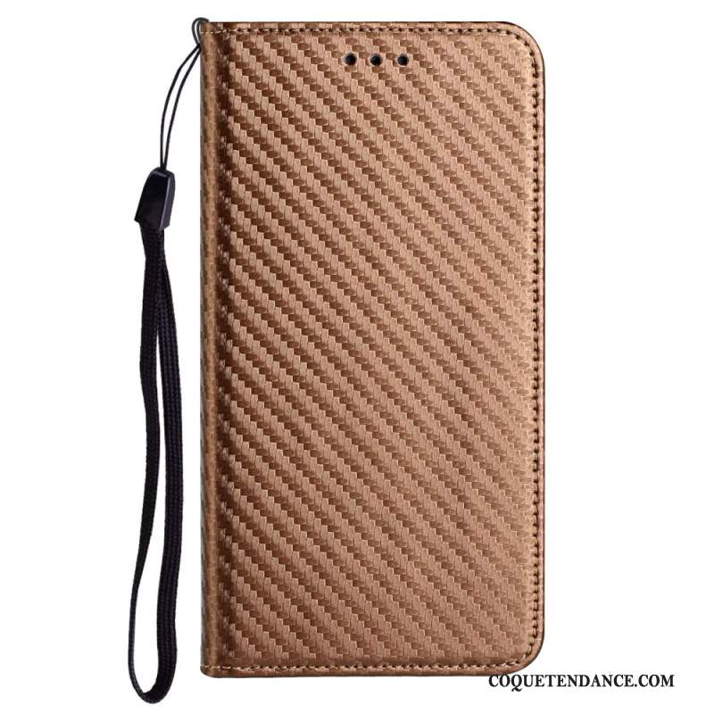 Flip Cover Samsung Galaxy A15 5G Fibre Carbone