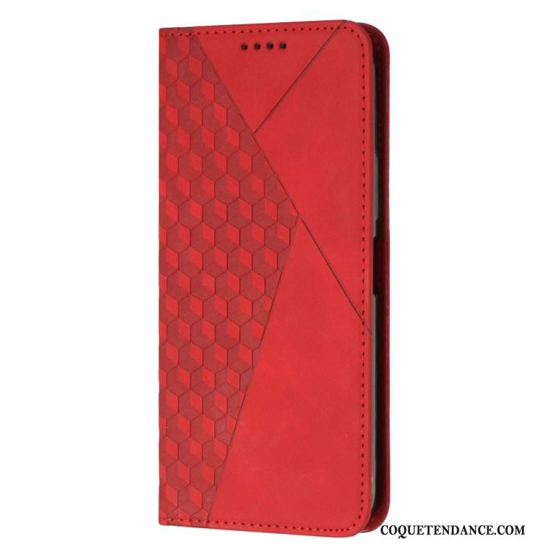 Flip Cover Samsung Galaxy A15 Style Daim Losanges 3D