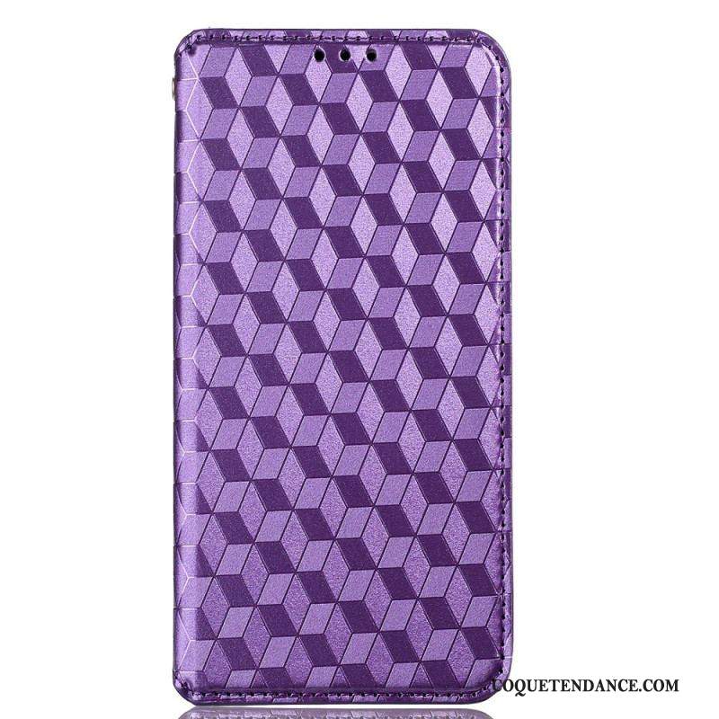 Flip Cover Samsung Galaxy M13 Cubes 3D