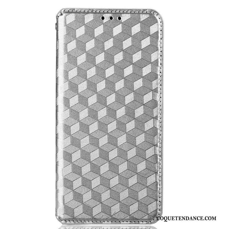 Flip Cover Samsung Galaxy M13 Cubes 3D