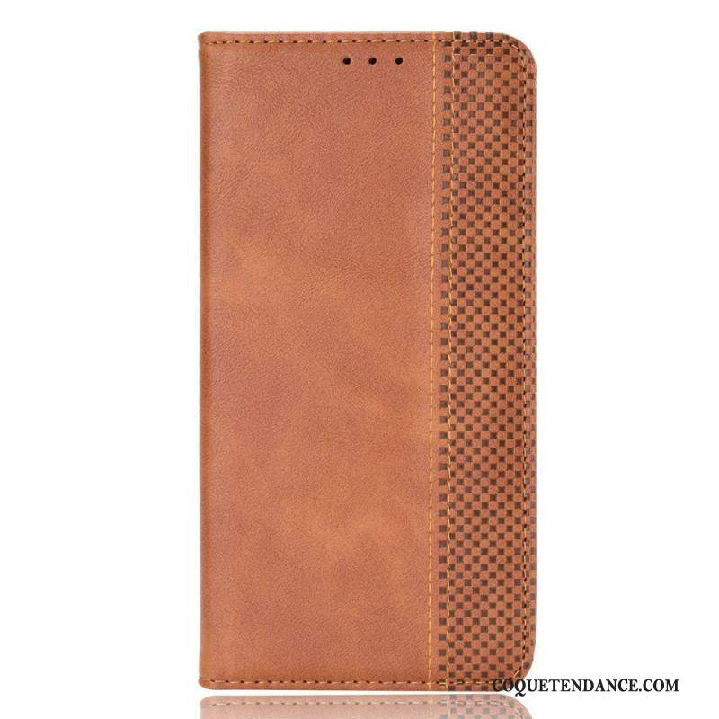 Flip Cover Samsung Galaxy M23 5G Effet Cuir Vintage Stylisé