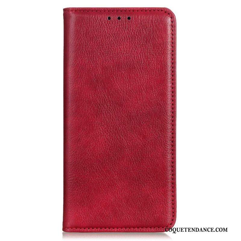 Flip Cover Samsung Galaxy M33 5G Cuir Fendu Litchi