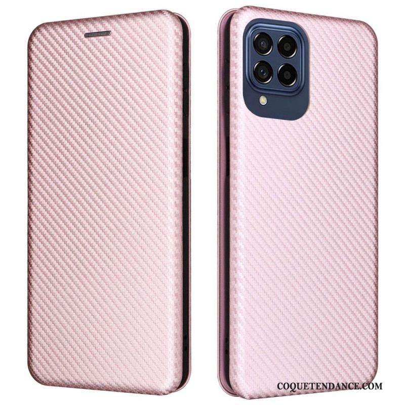 Flip Cover Samsung Galaxy M53 5G Fibre Carbone