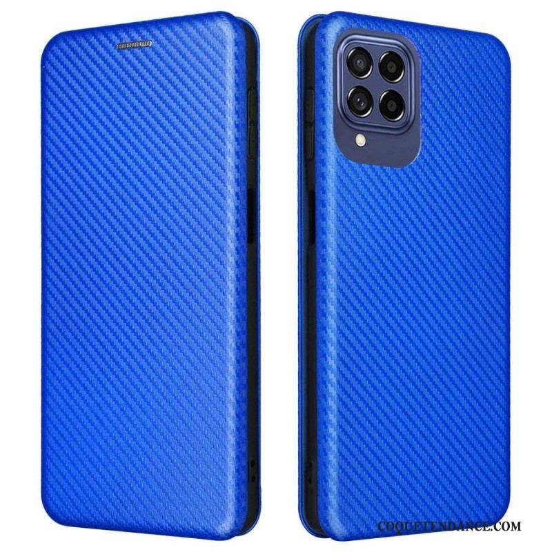 Flip Cover Samsung Galaxy M53 5G Fibre Carbone