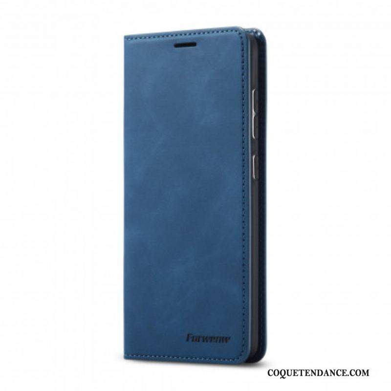 Flip Cover Samsung Galaxy S21 5G Effet Cuir FORWENW