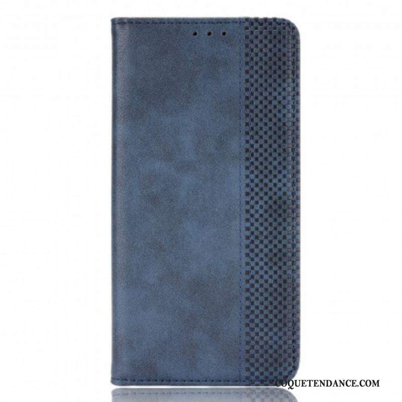 Flip Cover Samsung Galaxy S21 5G Effet Cuir Vintage Stylisé