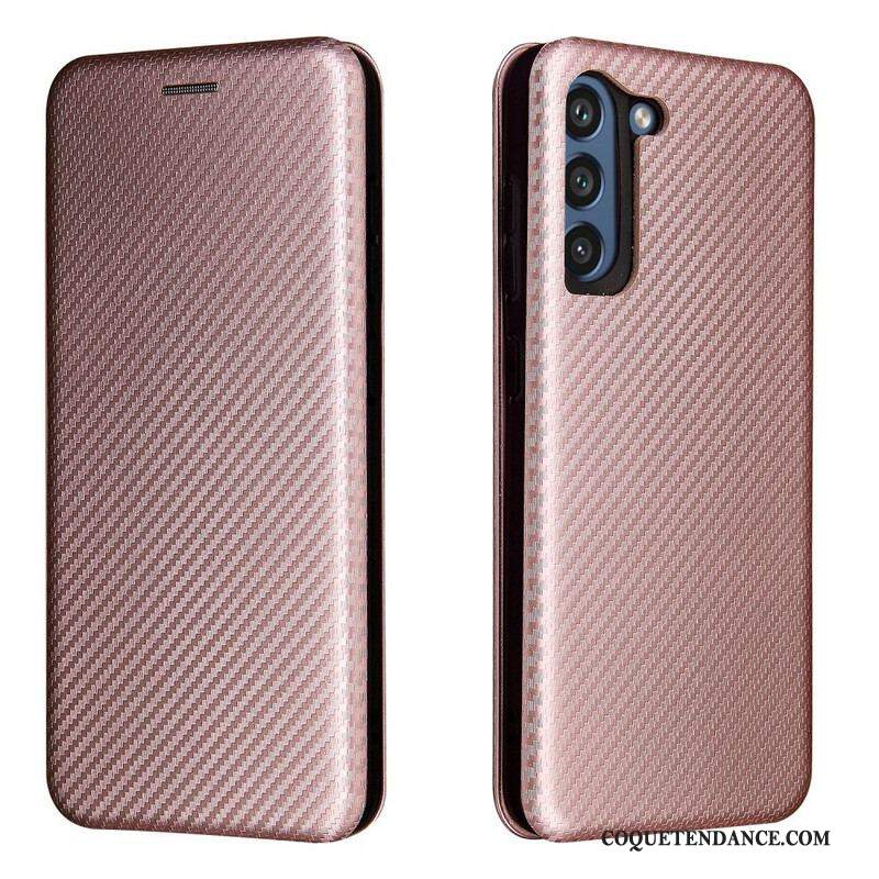 Flip Cover Samsung Galaxy S21 FE Fibre Carbone