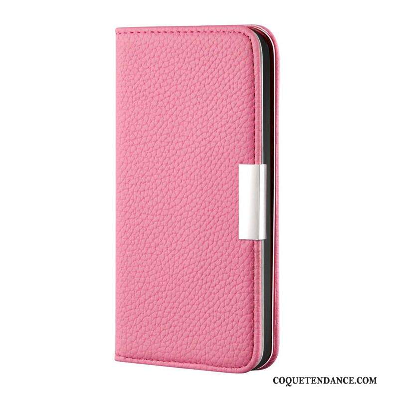 Flip Cover Samsung Galaxy S21 FE Simili Cuir Litchi Ultra Chic