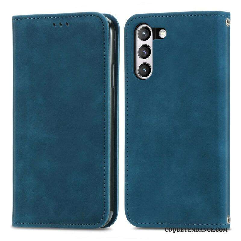 Flip Cover Samsung Galaxy S21 FE Simili Cuir Vintage