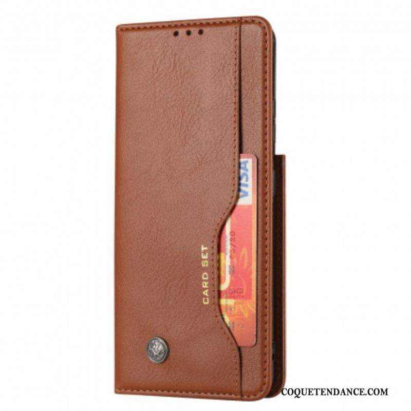 Flip Cover Samsung Galaxy S21 Ultra 5G Simili Cuir Porte-Cartes