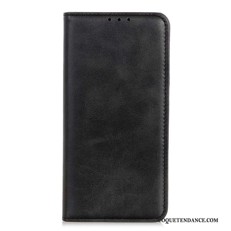 Flip Cover Samsung Galaxy S22 5G Cuir Fendu Élégance