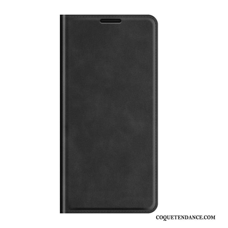 Flip Cover Samsung Galaxy S22 5G Effet Cuir Silky Touch